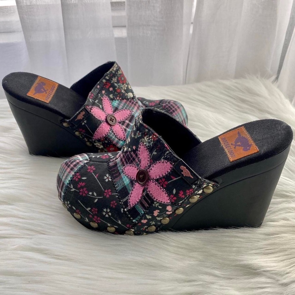 Vintage Y2K Rocket Dog patchwork mules